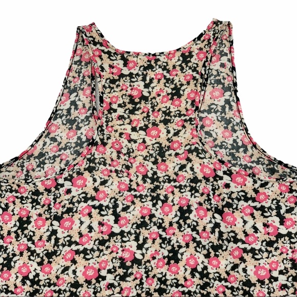 Kirra Flowy Floral Racer Back Tank Top - Picture 5 of 8